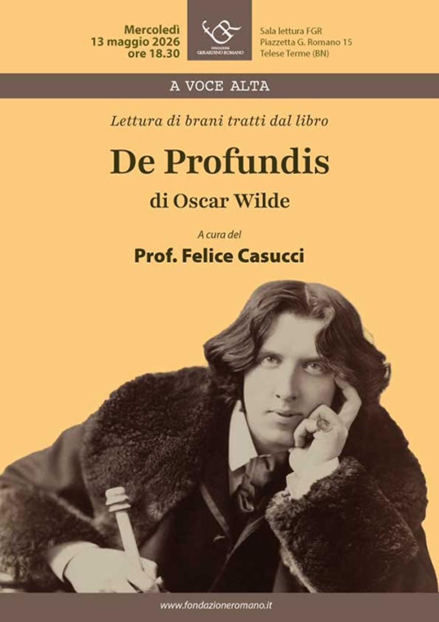  FONDAZIONE ROMANO DE PROFUNDIS WILDE LOCANDINA