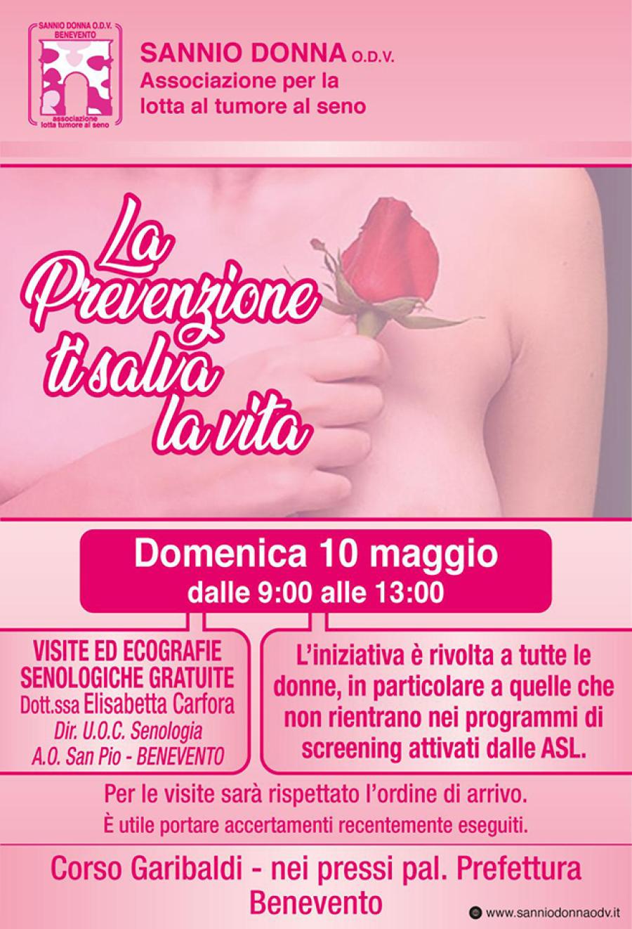 SANNIO DONNA PREVENZIONE 10.5.26 LOCANDINA